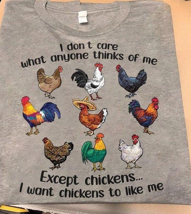 I Don't Care What Anyone Thinks Of Me Except Chickens I Want Chickens To Like Me Different Chickens Shirt I Don't Care What Anyone Thinks Of Me Except Chickens I Want Chickens To Like Me Different Chickens Shirt