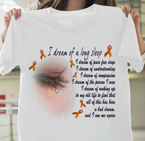 I Dream Of A Long Sleep Eye Crying Tears Orange Ribbons Shirt