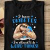 I Have Diabetes I’m Allowed To Do Weird Things Sloth Holding Blue Ribbons Shirt
