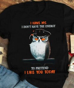 I Have Ms I Don’t Have The Energy To Pretend I Like You Today Graphic Dizzy Owl Shirt I Have Ms I Don’t Have The Energy To Pretend I Like You Today Graphic Dizzy Owl Shirt