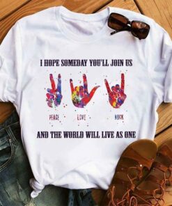 I Hope Someday You’ll Join Us Peace Love Rock And The World Will Live As One Shirt I Hope Someday You’ll Join Us Peace Love Rock And The World Will Live As One Shirt