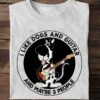I Like Dogs And Guitar And Maybe 3 People Dog Playing Guitar Shirt