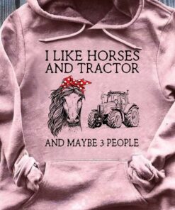 I Like Horses And Tractor And Maybe 3 People Horse Wearing Headband Shirt I Like Horses And Tractor And Maybe 3 People Horse Wearing Headband Shirt