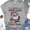 I Like My Books Long And My Coffee Strong Cartoon Owl Wearing Glasses And Red Polka Dot Headband On Book Knowledge Shirt