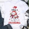 I Love Being A Grandma Snowman Christmas Family Shirt