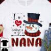 I Love Being A Mama Snowman Christmas Shirt