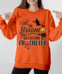 I Love My Broom So I Became A Crocheter, Halloween Shirt