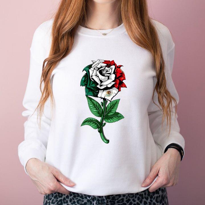I Love My Country Mexico Rose Shirt I Love My Country Mexico Rose Shirt