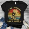 I Like Glasses Chickens And Maybe Like 3 People Farmer Family Vintage Shirt