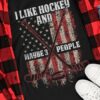 I Like Hockey And Maybe 3 People Flag Of America Hockey Shirt