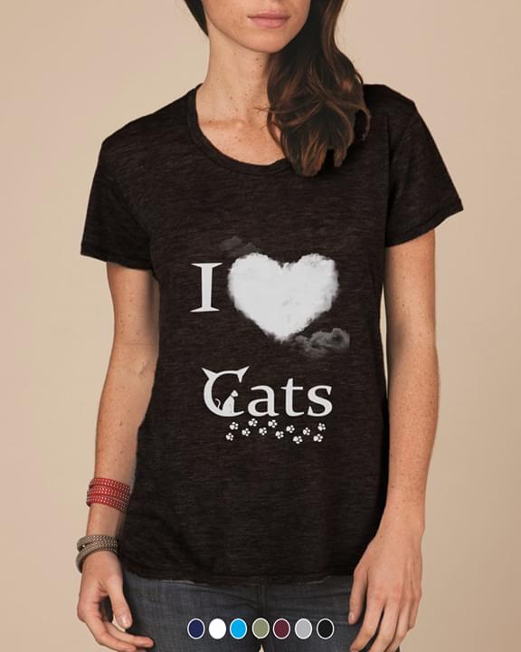 I Love Cat Smoke Heart And Mini Cat Footstep Shirt I Love Cat Smoke Heart And Mini Cat Footstep Shirt