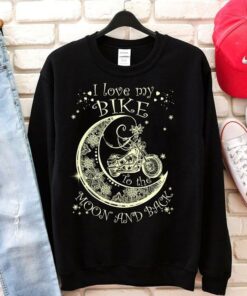 I Love My Bike Moon And Back Shirt