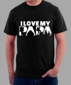 I Love My Papa Hikers Camping Tent Shirt