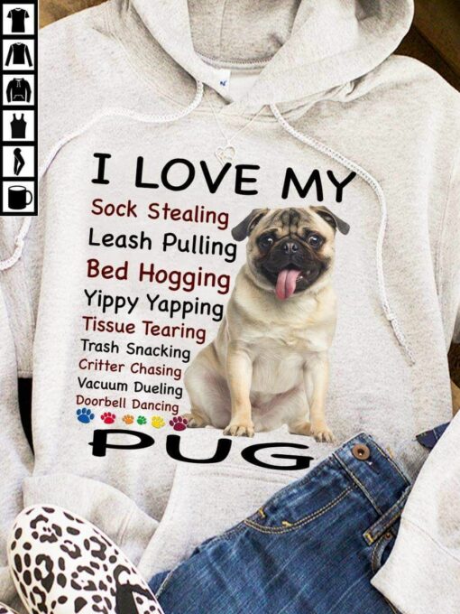 I Love My Pug, Dog Lover Shirt