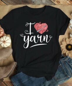 I Love Yarn Sewing Simple Heart Shirt