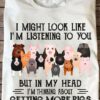 I Might Look Like I’m Listening To Music But In My Head I’m Thinking About Getting More Pigs Colorful Pigs Shirt