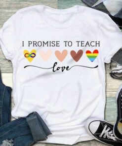 I Promise To Teach With Love The Peace Teacher Autism And Skin Loves Shirt I Promise To Teach With Love The Peace Teacher Autism And Skin Loves Shirt