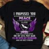 I Promised You My Whole Life And As You Rest In Peace I’ll Be With My Husband And My Best Friend Purple Angel Wings Flowers Hands Shirt