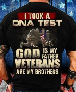 I Took DNA Test God Is My Father Veterans Shirt (Back Side) I Took DNA Test God Is My Father Veterans Shirt (Back Side)