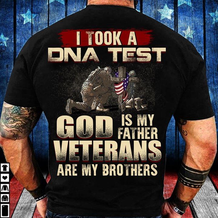I Took DNA Test God Is My Father Veterans Shirt (Back Side) I Took DNA Test God Is My Father Veterans Shirt (Back Side)