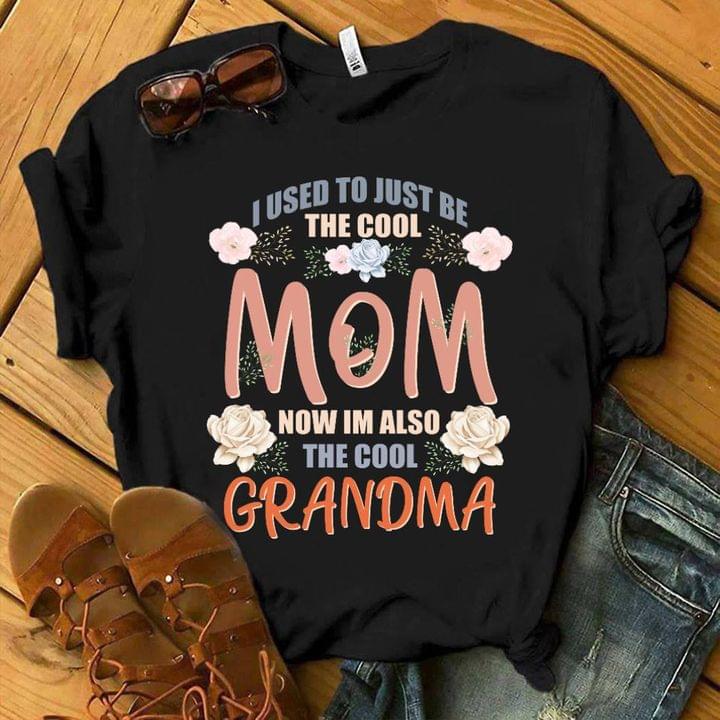 I Used To Just Be The Cool Mom Now Im Also The Cool Grandma Flowers Family Mother's Day Gift Shirt I Used To Just Be The Cool Mom Now Im Also The Cool Grandma Flowers Family Mother's Day Gift Shirt