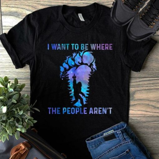 I Want To Be Where The People Aren’t Gorilla Footprint Jungle Shirt
