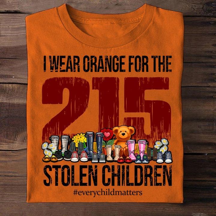 I Wear Orange For The 125 Stolen Children #Everychildmatters Cartoon Shoes Flowers Bear Shirt I Wear Orange For The 125 Stolen Children #Everychildmatters Cartoon Shoes Flowers Bear Shirt