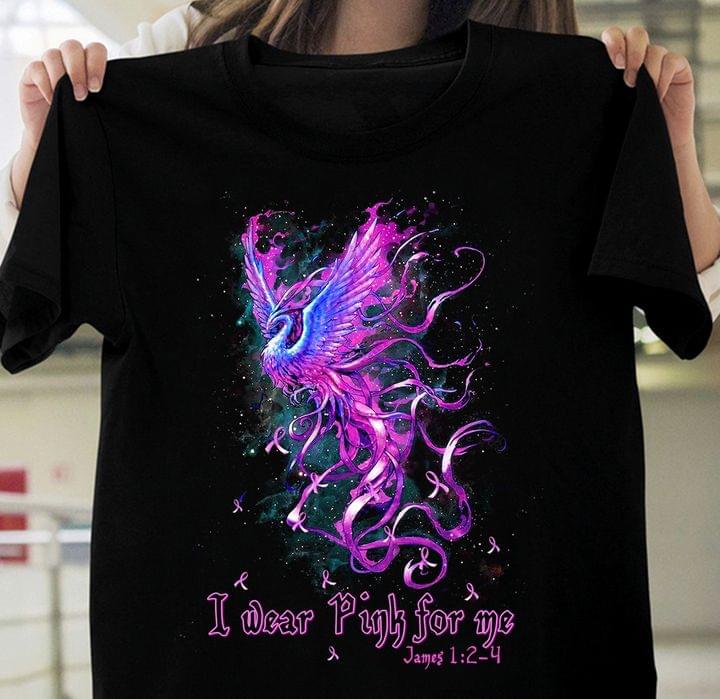 I Wear Pink For Me James 12-4 Beautiful Graphic Phoenix Ribbons Glitters Shirt I Wear Pink For Me James 12-4 Beautiful Graphic Phoenix Ribbons Glitters Shirt