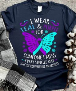 I Wear Teal And Purple For Someone I Miss Every Single Day Shirt I Wear Teal And Purple For Someone I Miss Every Single Day Shirt