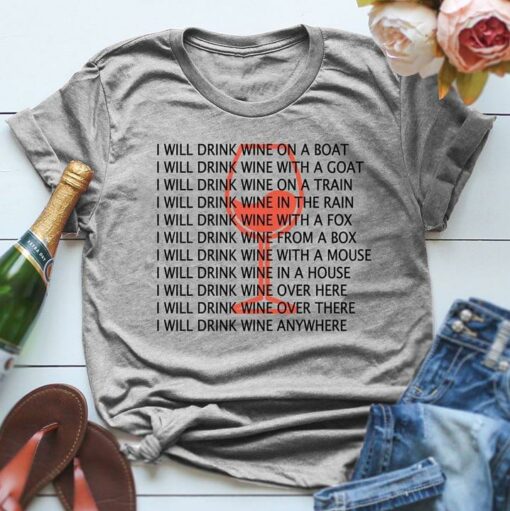 I Will Drink Wine On A Boat I Will Drink Wine With A Goat Shirt