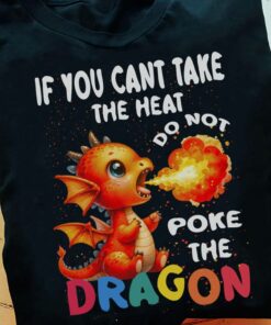 If You Can’t Take The Heat Do Not Poke The Dragon, Cute Fire Dragon Shirt If You Can’t Take The Heat Do Not Poke The Dragon, Cute Fire Dragon Shirt