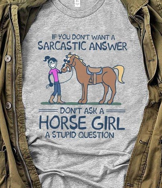 If You Don't Want A Sarcastic Answer Don't Ask A Horse Girl A Stupid Question Lady Girl Riding Horse Shirt If You Don't Want A Sarcastic Answer Don't Ask A Horse Girl A Stupid Question Lady Girl Riding Horse Shirt