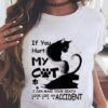 If You Hurt My Cat I Can Make Your Death Look Like An Accident Black Cat Shirt