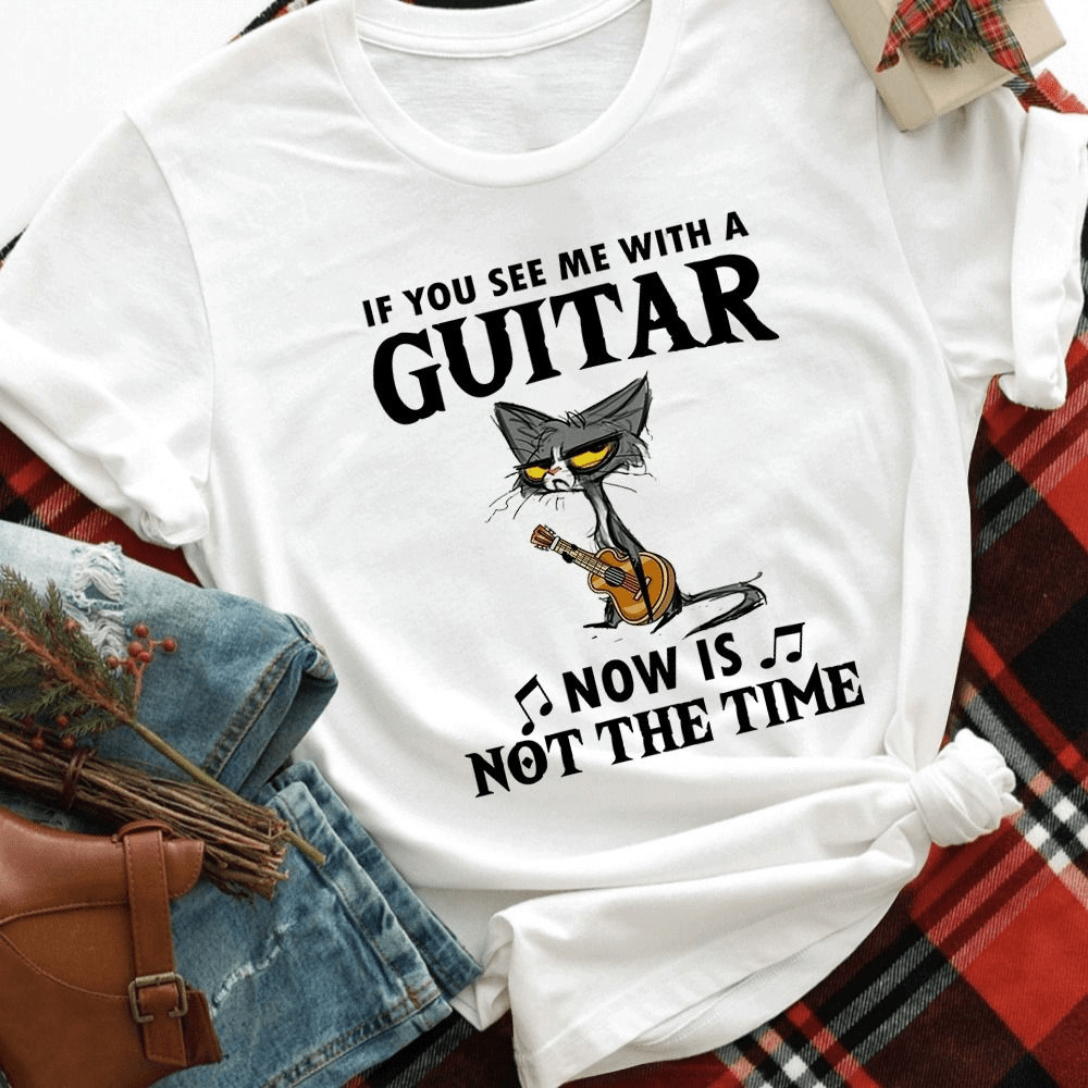 If You see Me with a Guitar Now is Not the Time T-Shirt If You see Me with a Guitar Now is Not the Time T-Shirt