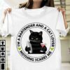 I’m A Bartender And A Cat Lover Nothing Scares Me Bartender Black Cat Flag Of America Cocktail Shirt