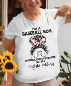 I’m A Baseball Mom I Suppose I Could Be Quieter But It’s Highly Unlikely Lady Girl Wearing Glasses Headband Shirt I’m A Baseball Mom I Suppose I Could Be Quieter But It’s Highly Unlikely Lady Girl Wearing Glasses Headband Shirt