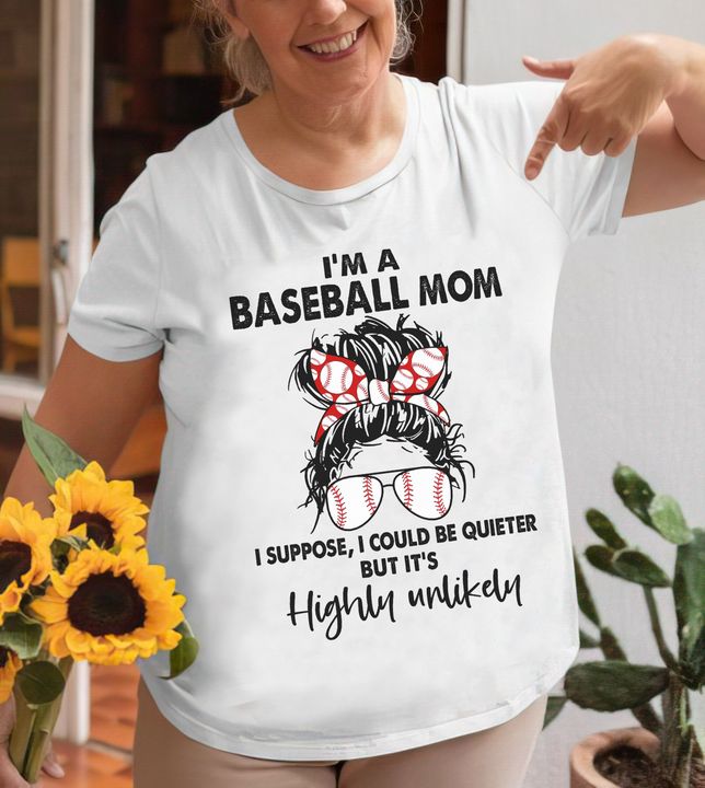 I'm A Baseball Mom I Suppose I Could Be Quieter But It's Highly Unlikely Lady Girl Wearing Glasses Headband Shirt I'm A Baseball Mom I Suppose I Could Be Quieter But It's Highly Unlikely Lady Girl Wearing Glasses Headband Shirt