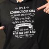 I’m A Connecticut Girl Short And Stout Here Is My Finger Here Is My Mouth Hoodie