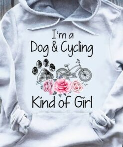 I’m A Dog & Cycling Kind Of Girl Dog Footprint Bike Flowers Shirt I’m A Dog & Cycling Kind Of Girl Dog Footprint Bike Flowers Shirt