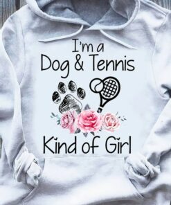 I’m A Dog & Tennis Kind Of Girl Dog Footprint Tennis Racket Ball Flowers Shirt I’m A Dog & Tennis Kind Of Girl Dog Footprint Tennis Racket Ball Flowers Shirt