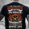 I’m A Grumpy Old Man I Was Born In October I’m Too Old To Fight Skeleton Biker Shirt