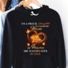 I’m A Proud Daughter Of A Wonderful Mom In Heaven She Watches Over My Back Heart And Flower Shirt