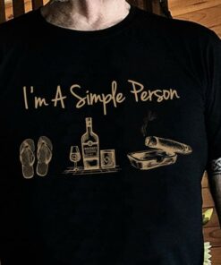 I’m A Simple Person Love Holiday Beach Whiskey And Cigar Shirt I’m A Simple Person Love Holiday Beach Whiskey And Cigar Shirt