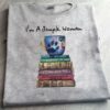 I’m A Simple Woman Galaxy Cup Of Tea On Books Dog Footprint Shirt