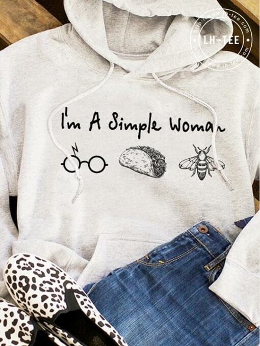 I’m A Simple Woman Harry Potter Taco Bee Hoodie
