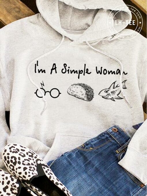 I’m A Simple Woman Harry Potter Taco Shark Hoodie