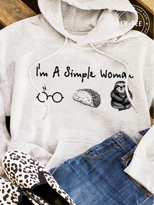 I'm A Simple Woman Harry Potter Taco Sloth Hoodie I'm A Simple Woman Harry Potter Taco Sloth Hoodie