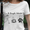I’m A Simple Woman, I Love Running Coffee And Dogs T-Shirt