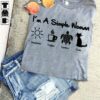 I’m A Simple Woman Sunshine Coffee Turtles Cats T-Shirt Sweatshirt Hoodie