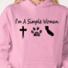 I’m A Simple Woman The Holy Cross Dog Footprint Shirt